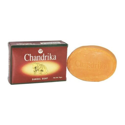 Chandrika Sandal Soap Bar, Coconut Oil and Sandalwood Soap for Men & Women - Cleansing & Moisturizing Face, Bath and Body Wash - Vegan Soap, 2.64 Oz ( 6 Pack )