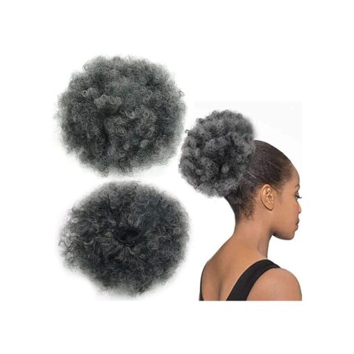 Afro Puff Drawstring Ponytail Synthetic Afro Puffs Drawstring Ponytail Bun Hairpieces Updo Hair Puff Short Kinky Curly Hair Larg Size for Black Woman ( 0906 # )