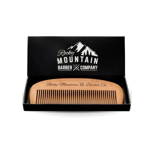 Hair Comb - Wood with Anti-Static & No Snag Handmade Brush for Beard, Head Hair, Mustache with Design in Gift Box