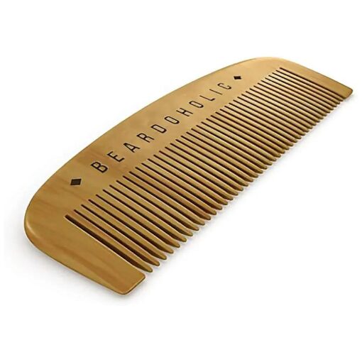 Beardoholic Beard Comb With a Gift Box - Wide Teeth - Anti-Static, Eliminates Tangles and Keeps Your Beard Neat and Tidy - 5.31 x 1.96 IN Handmade 100 % Pearwood Design