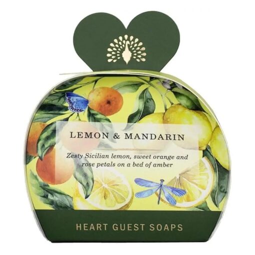 The English Soap Company, Luxury Packed Guest Soaps, Lemon & Mandarin, 3x20g