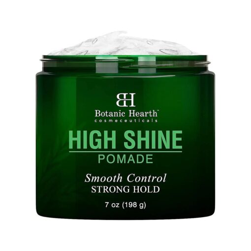 Botanic Hearth Hair Pomade - High Shine & Strong Hold - Made with a Blend of Hair Conditioning Agents & Natural Oils - Hair Styling & Texturizing Paste - Pomade for Men and Women - 7 oz