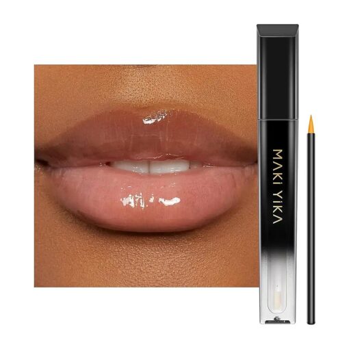 MAKI YIKA Clear Lip Gloss for Women Lip Plumper Gloss Moisturizing High Shine Plumping Lip Gloss, Vegan & Cruelty-Free | Lip Gloss