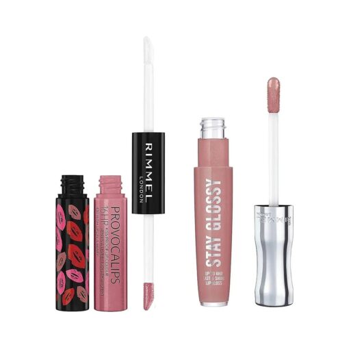 Rimmel Provocalips Lip Colour, Wish Upon A Berry & Stay Glossy 6 Hour Lip Gloss, Blushing Belgraves Bundle