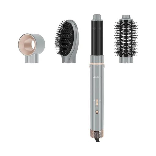 IG INGLAM MegaAIR Styler Air Styling & Drying System, Professional Interchange Hair Dryer Brush 110,000 RPM Brushless BLDC Motor Ionic Hot Air Volumizing and Shape, Gray