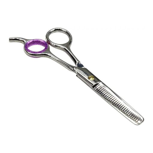 HTS 185T2 Double-Side Polished Chrome Stainless Steel Barber Thinning Shears - Expensive Version