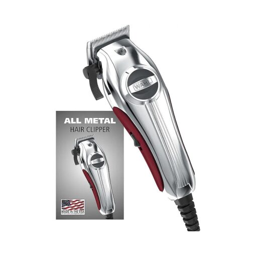 Wahl USA Pro Ultra Quiet High Torque Corded Hair Clipper for Ultra Quiet Operation and Cooler Operating Temperatures, Metal Housing with Bonus Hair Clipping Guard Caddy - Model 3000097