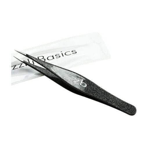 Ingrown Hair Tweezers by Zizzili Basics - Surgical Grade Stainless Steel Fine Pointed Tweezers - Precision Aligned Tips for Splinter, Eyebrow & Facial Hair Removal - with Bonus Tip Guard & Carry Pouch