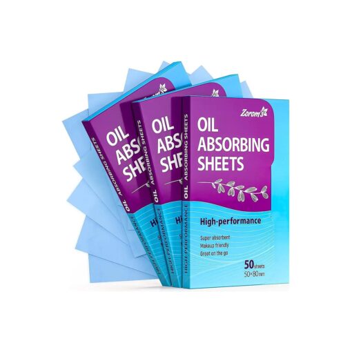 Premium Oil Absorbing Sheets for Face - 3 pack ( 150 sheets ) - Makeup Friendly Oil Blotting Sheets for Face - Blotting Papers for Face with Oily Skin