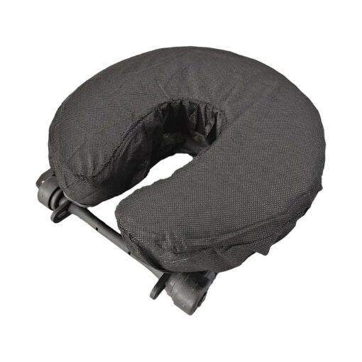 Pack of 75 Fitted Disposable Massage Headrest Covers Face Rest Cradle Covers Black