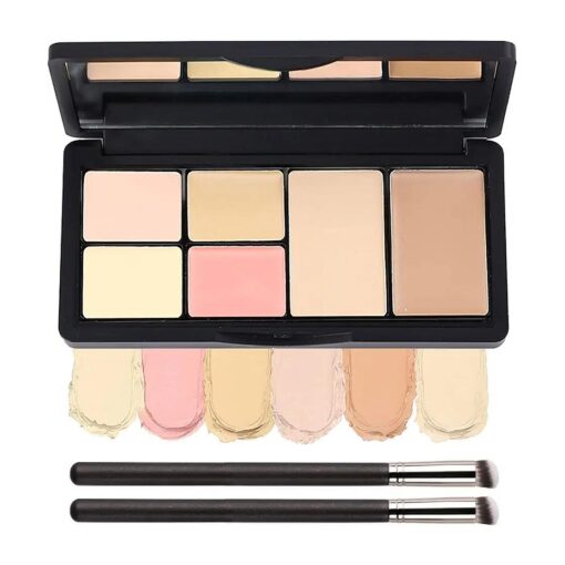 Concealer Contour Palette, Cosmetics Cream Contour and Highlighting Makeup Kit,6 In 1 Contouring Foundation Concealer Palette Conceals Dark Circles, Blemish, Waterproof Long-Lasting-Cruelty Free ( # 02 )