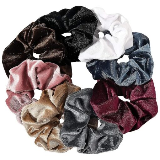 Scrunchies Hair Ties Accessories for Girls Women 's Hair Big Velvet Cute Scrunchy Large Jumbo Giant Huge Scrunchie Bulk Pack Hairbands For Thick Curly Hair No Crease Soft Elastic Hair Bands