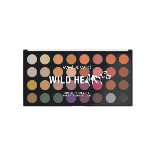 wet n wild Artistry Eyeshadow Makeup Palette Wild Heart, 32-Piece Makeup Set, Highly-Pigmented Matte, Shimmer, Metallic Finishes, Long Lasting, Blendable, Make Up Eye Shadows Cosmetics