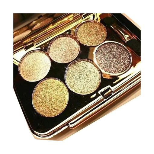 Glitter Eyeshadow Palette Makeup Set,6 Colors Shimmer Eyeshadow Palette Gold Eyeshadow Highly Pigmented Long Lasting Waterproof Sweatproof Professional Nude Eyeshadow Palette Make Up Palettes for Women Warm Natural Neutral Smokey Eye Eyeshadow Palette ( # 06 )