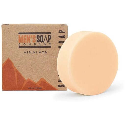 Men 's Soap Company Shaving Soap for Men and Women 4.0 oz Refill Puck Made with Natural Vegan Plant Ingredients, Shea Butter and Vitamin E Create Thick Shave Soap Lather for Skin Protection, Himalaya