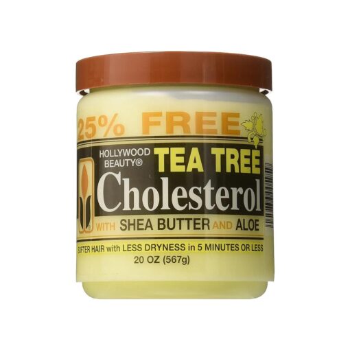 Hollywood Beauty Tea Tree Cholesterol With Shea Butter & Aloe, Green, 20 Oz