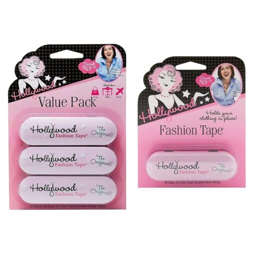 Hollywood Fashion Secrets Fashion Tape Tin, 4 Pack x 36 ct tin