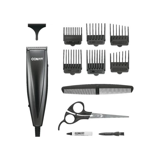 ConairMAN Simple Cut, Hair Clippers for Men, 12-piece Home Hair Cutting Kit