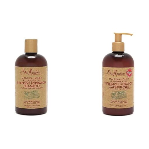 SheaMoisture Manuka Honey and Mafura Oil Intensive Hydration Shampoo and Conditioner, 13 oz