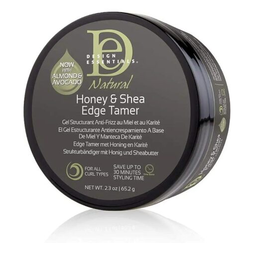 Design Essentials Natural Honey & Shea Edge Tamer Hair Gel, Clear, 2.3 Oz