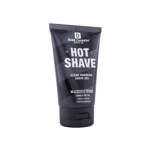 Duke Cannon Supply Co. - Hot Shave Clear Warming Shave Gel, Unscented ( 4.5 oz ) Clear Shaving Gel for a Close and Comfortable Men Shave, 4.5 Fl Oz ( Pack of 1 )