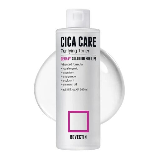 [ Rovectin ] CICA Care Purifying Toner - Soothing Facial Toner for Sensitive and Irritated Skin with Houttuynia Cordata Extract and Madecassoside ( 8.8 Fl, oz )