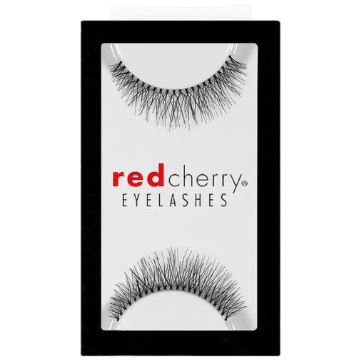 Red Cherry False Eyelashes # 747S, Black ( Pack of 6 )