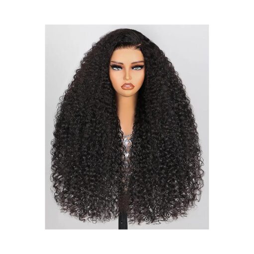 Arabella 5x6 Wear and Go Glueless Wigs Human Hair 210 % Density Lace Front Wigs Human Hair 100 % Deep Curly Wave Wigs Pre Cut Lace 12a Real Pre Bleached New Body Wave Wig ( 20inch, 5X6 Deep Curly Wig )