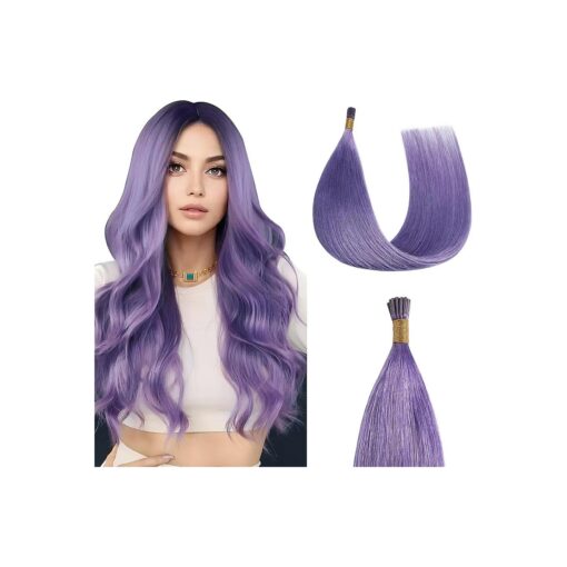 Sunya I Tip Hair Extensions, Human Hair, Rose Purple, 14 Inch, Fusion, 20g, 25 Strands/Pack