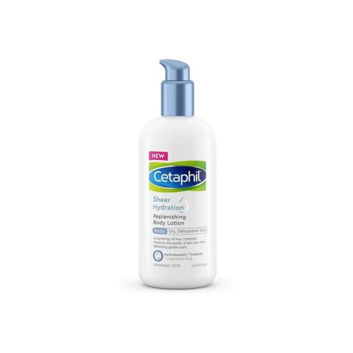 Cetaphil Sheer Hydration Body Lotion, 16 fl oz, 48Hr Moisturizer for Dry, Sensitive Skin, with Hyaluronic Acid, Vitamin E & B5