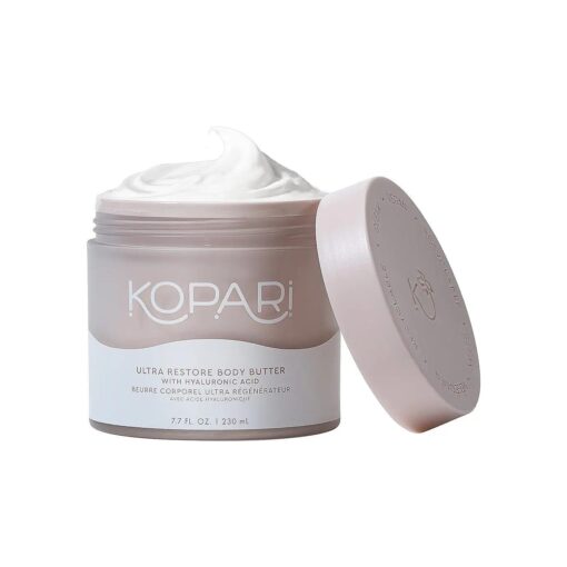 Kopari Ultra Restore Body Butter with Hyaluronic Acid and Vitamin B5 - Vegan Moisturizing Lotion for Dry Skin, 7.7 oz