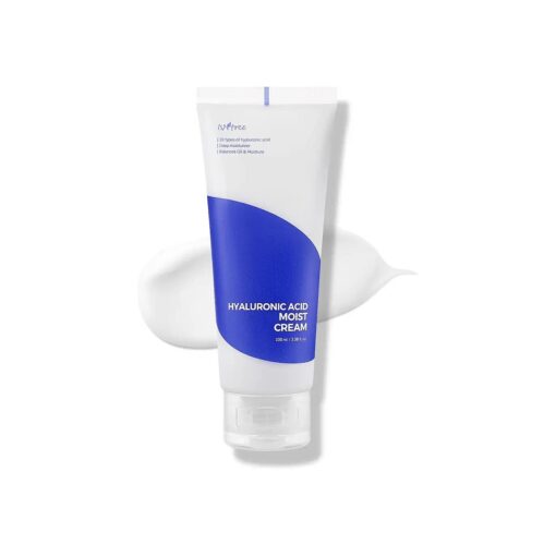 ISNTREE Hyaluronic Acid Moist Cream 100ml, 3.38 fl.oz | Balances Oil & Moisture | Deep moisturizer