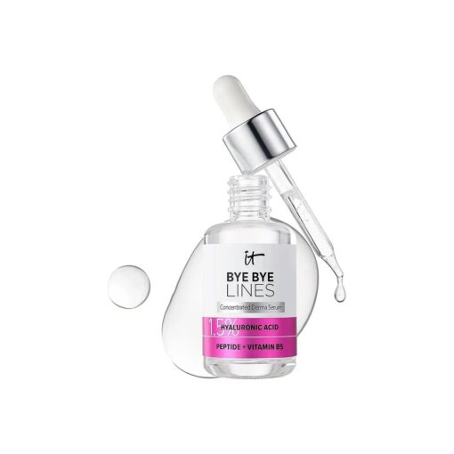 IT Cosmetics Hyaluronic Acid Serum Visibly Plumps Skin & Smooths Lines In 2 Weeks - With Peptide + Vitamin B5 - Vegan Formula - 1 fl oz