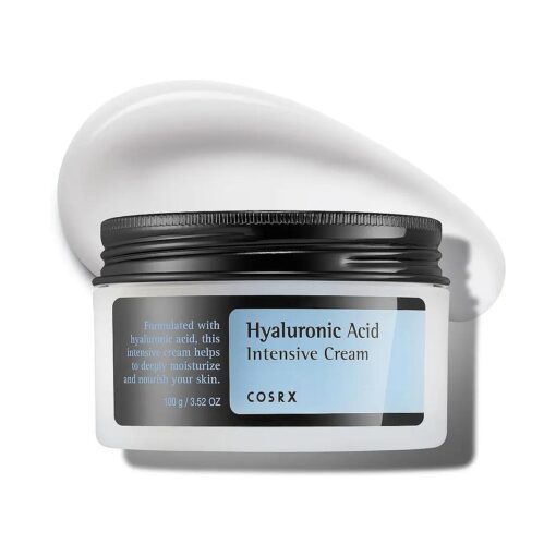 COSRX Hyaluronic Acid Moisturizing Cream, Long-lasting Hydration, Rich Moisturizer for Sensitive Skin 3.52 oz / 100g, Korean Skin Care, Animal Testing Free, Parabens Free