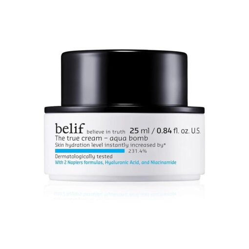 belif The True Cream Aqua Bomb | New & Improved | Hydration in 10 Seconds | Hyaluronic Acid, Niacinamide | Lightweight Hydrating Daily Moisturizer Face