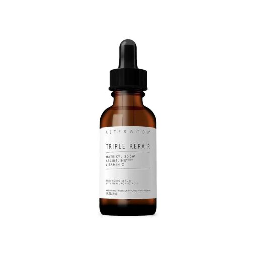 ASTERWOOD Triple Repair Matrixyl 3000 + Argireline + Hyaluronic Acid + Organic Vitamin C Serum for Face ; Anti-Aging Face Serum, Anti-Wrinkle Serum, Facial Skin Serum Skin Care, 29ml/1 oz