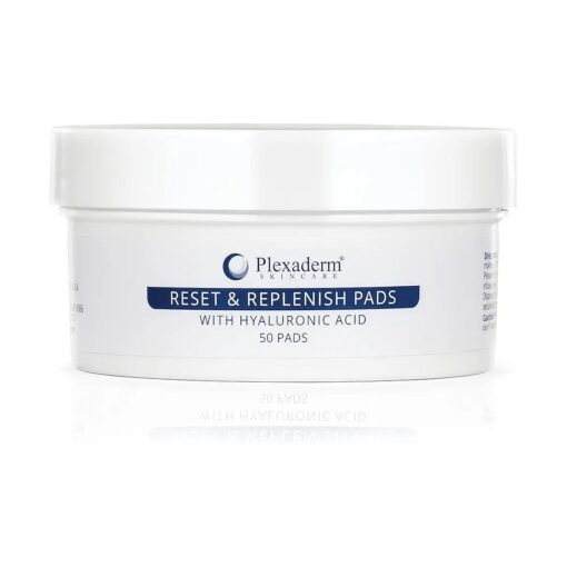 Plexaderm Reset and Replenish Pads with Hyaluronic Acid - remove Dirt, Oil & Makeup and Hydrate Skin