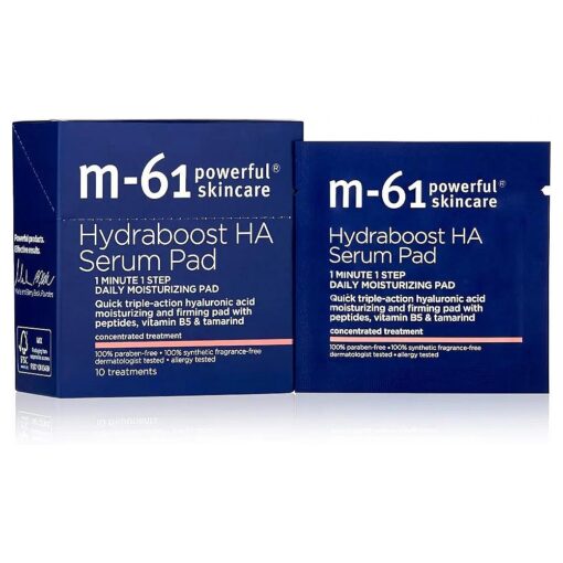 M-61 Hydraboost HA Serum Pad- 10 Treatments- 48 hour moisturizing and firming serum pad with hyaluronic, vitamin B5 & E