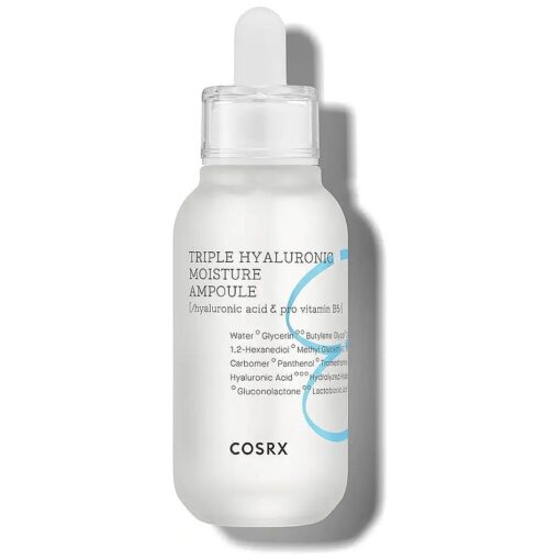 COSRX Hydrium Triple Hyaluronic Moisture Ampoule, 40ml / 1.35 fl.oz | Hyaluronic Acid Viscous Serum | Korean Skin Care, Animal Testing Free, Paraben Free