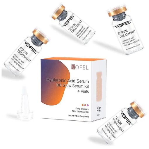 Hyaluronic Acid Serum for Microneedling Serum Ampoules for Face BB Glow Starter Kit 0.35 oz 4 Vials