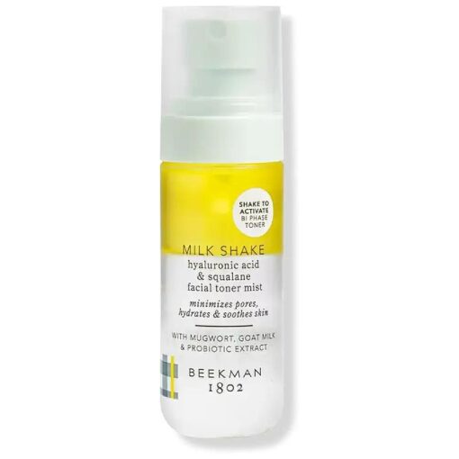 Beekman 1802 Milk Shake Facial Toner - Fragrance Free - Hyaluronic Acid & Squalane Facial Mist - Relieves Redness - Non-Comedogenic, Alcohol Free - Good for Sensitive Skin - Cruelty Free