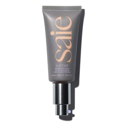 Saie Slip Tint SPF 35 Tinted Moisturizer - Light Coverage Moisturizer + Broad Spectrum Zinc Oxide Sunscreen with Hydrating Hyaluronic Acid - Shade Three + Half ( 1.35 oz )