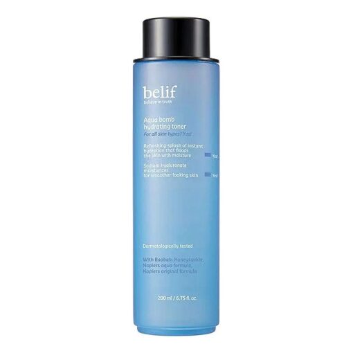 belif Aqua bomb Hydrating Toner with Hyaluronic Acid | Korean Skin Care | Korean Toner | Good for Dryness and Uneven Texture | Hydrating | For Normal, Dry, Combination, Oily Skin Types