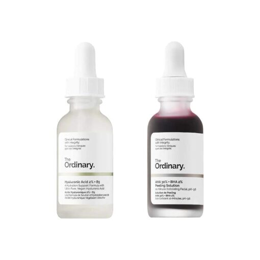 The Ordinary Peeling Solution And Hyaluronic Face Serum ! AHA 30 % + BHA 2 %, Hyaluronic Acid 2 % + B5 ! Help Fight Visible Blemishes And Improve The Look Of Skin Texture & Radiance !