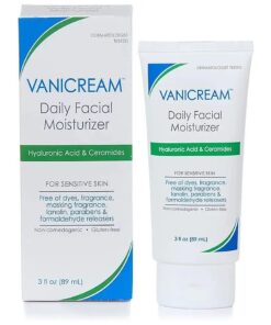 Vanicream Daily Facial Moisturizer With Ceramides and Hyaluronic Acid - Formulated Without Common Irritants for Those with Sensitive Skin, 3 fl oz ( Pack of 1 )