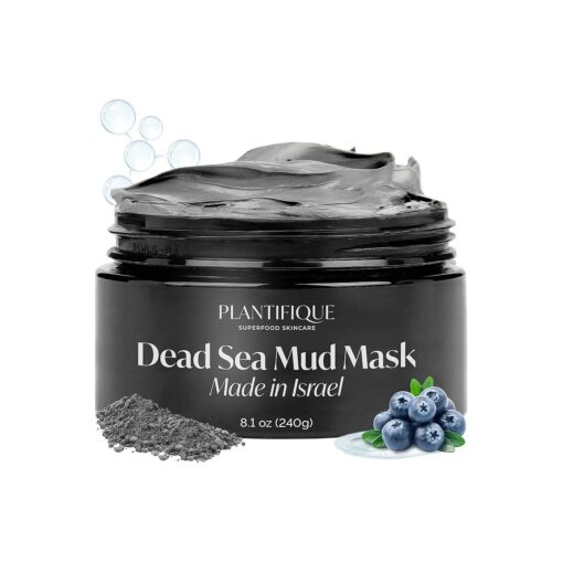 Dead Sea Mud Mask for Face Body Care with Hyaluronic Acid for Women and Men - Pore Minimizer Skin Care - Deep Cleansing Skin Purifying Face Mask for Blackheads Oily Skin - 8.1oz/240g