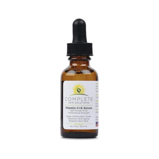 Natural Vitamin C E Serum with Ferulic and Hyaluronic Acid 1 oz