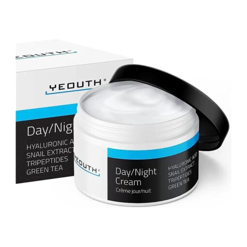 YEOUTH Day Night Cream for Face with Hyaluronic Acid & Snail Mucin, Moisturizer Face Cream, Rejuvenating Face Moisturizer for Women & Men 4oz