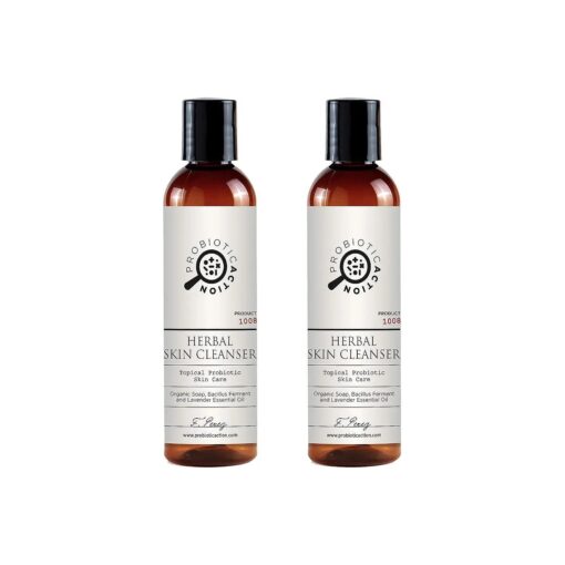 Pack of 2 - Herbal Skin Cleanser with Probiotic for a balanced microbiome, Its unique blend of probiotics and prebiotics nourishes the skin to help improve hydration and healthy skin appearance .