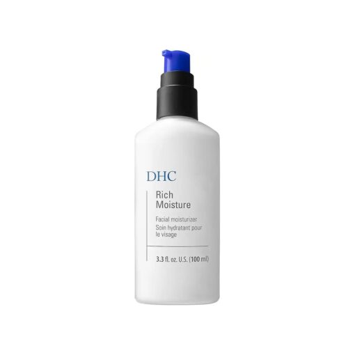 DHC Rich Moisture, Lightweight Facial Moisturizer, Dry Skin, Hydrating, Fragrance and Colorant Free, Ideal for dry dehydrated and sensitive skin, 3.3 fl, oz .